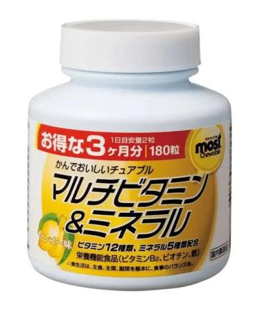 Orihiro Multivitamins and minerals with the taste of mangoes 180 tablets