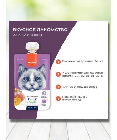 wanpy Mousse Cats Mousse Duck and Pumpkin 4 pcs - Buy Online on GoSupps.com