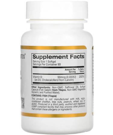 Vitamin D3 2000 IU 90 Softgels (Vitamin D3) - Buy Online on GoSupps.com