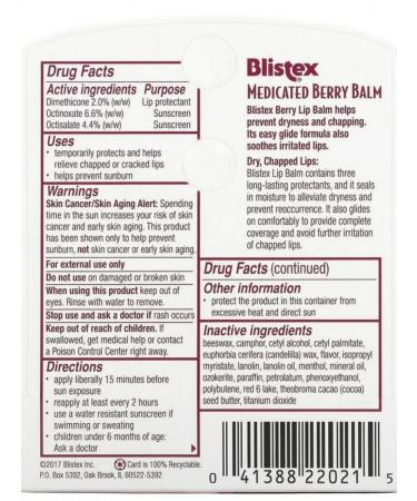 Blistex Lip balm healed with SPF 15 2 pcs. 4.25 g - Buy Online on GoSupps.com