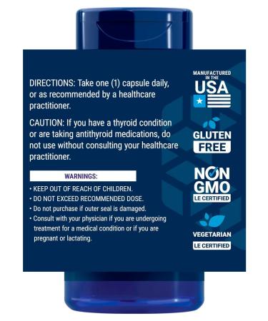 Life extension Iodine sea sea-iodine 1000mkg 60 vegets of capsules - Buy Online on GoSupps.com