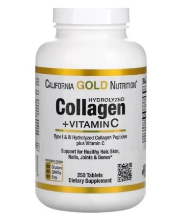 California Gold Nutrition Collagen + Vit C Collagen + Vit C 250 TABL