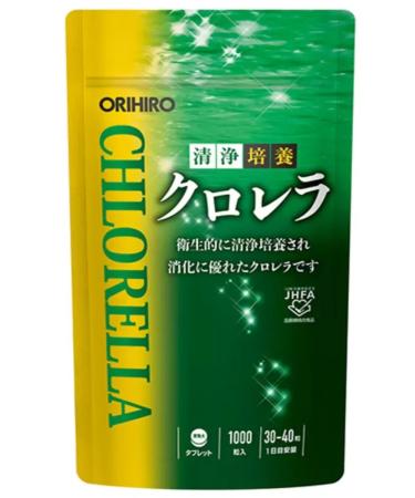 Orihiro Chlorella for health and youth 1000 tablets
