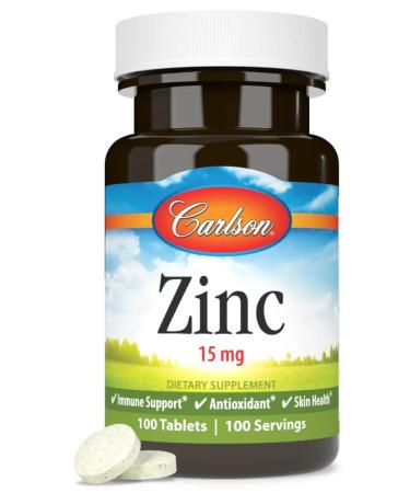 Carlson Labs Carlson Zinc 15 Mg 100 Tablets (zinc) - Buy Online on GoSupps.com