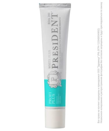 PRESIDENT Bitter toothpaste Profi White Plus 200 RDA - 30ml - Buy Online on GoSupps.com