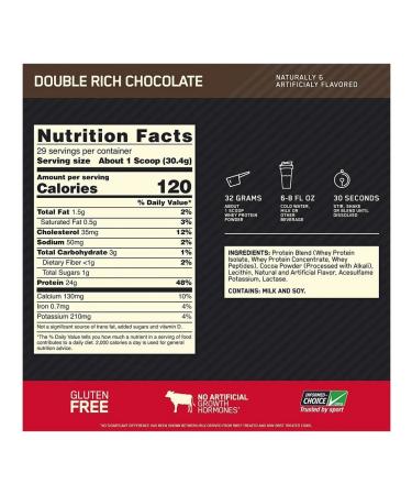 Optimum Nutrition Protein Gold Standard 100% Whey 812 g double chocolate - Buy Online on GoSupps.com
