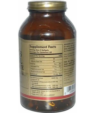SOLGAR Omega-3 fish oil concentrate 120 pcs of capsule - Buy Online on GoSupps.com