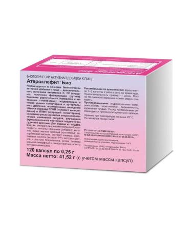 Evalar Atheroclefit bio 120 pcs capsule - Buy Online on GoSupps.com