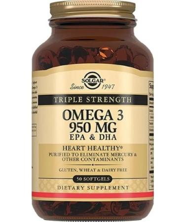 SOLGAR Triple omega-3 950 mg EPK and DGK 50 capsules