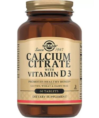 SOLGAR Calcium citrate with vitamin D 3 60 pcs of tablets weighing 1602 mg