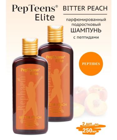 Repharm Pepteens Elite Shampoo Bitter Peach 250 ml - 2 pcs - Buy Online on GoSupps.com