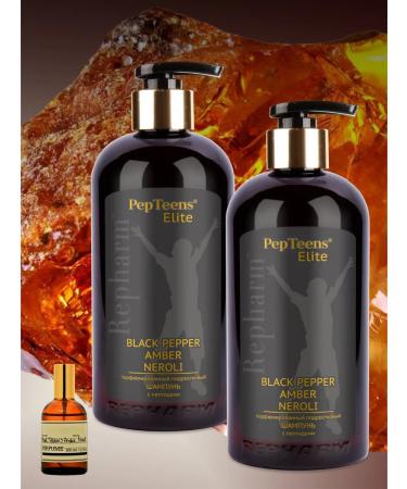 Repharm Pepteens shampoo Black Pepper Amber Neroli 500 ml - 2 pcs - Buy Online on GoSupps.com