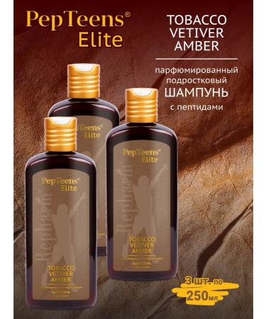 Repharm Pepteens Shampoo Tobacco Vetiver & Amber 250 ml - 3 pcs