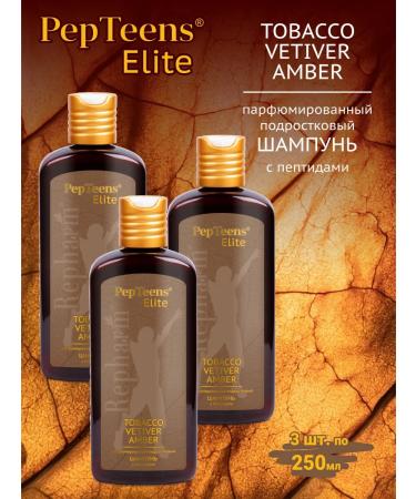 Repharm Pepteens Shampoo Tobacco Vetiver & Amber 250 ml - 3 pcs - Buy Online on GoSupps.com