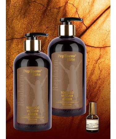 Repharm Pepteens Shampoo Tobacco Vetiver & Amber 500 ml - 2 pcs - Buy Online on GoSupps.com
