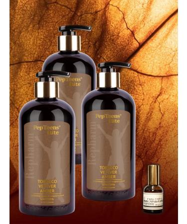 Repharm Pepteens Shampoo Tobacco Vetiver & Amber 500 ml - 3 pcs - Buy Online on GoSupps.com