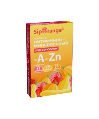 Siporange Vitamin-mineral complex from A to ZN 30Tab 1UP