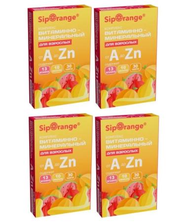 Siporange Vitamin-mineral complex from A to ZN 30Tab 4UP