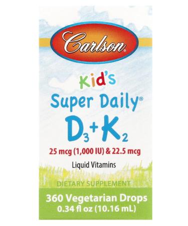 Carlson Super Daily D3 + K2 Children 1000 ME + 22.5 g 10.16 ml