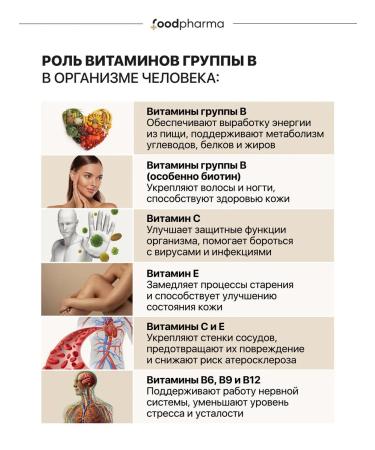 Foodpharma Complex of B vitamins B + C and E 60 capsules - Buy Online on GoSupps.com