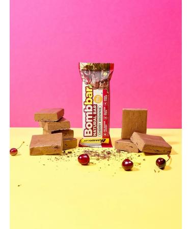BombBar Protein bars without sugar Cherry Brownies 12pcs x 60g - Buy Online on GoSupps.com