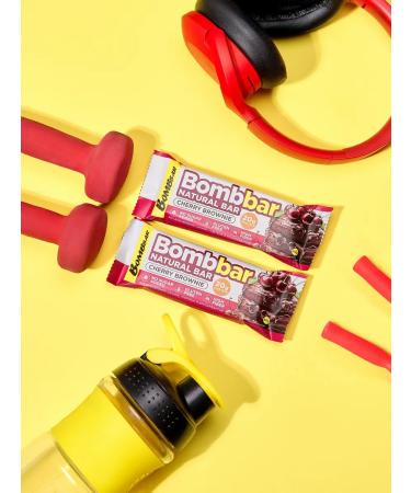 BombBar Protein bars without sugar Cherry Brownies 12pcs x 60g - Buy Online on GoSupps.com