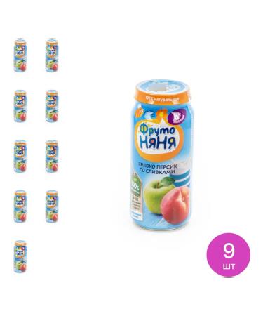 Frutonyanya Mask apple peach with cream (set of 9 pcs)