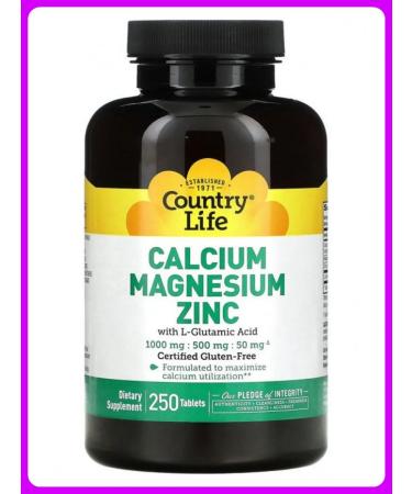 Country Life Calcium magnesium and zinc 250 tablets
