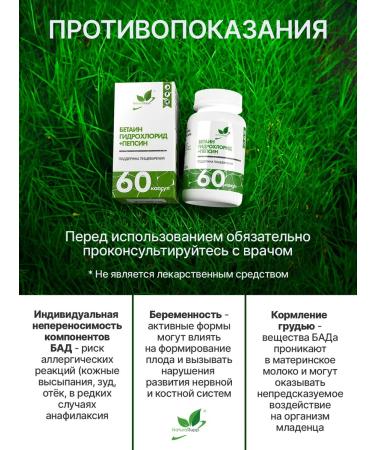 NaturalSupp Betain+Pepsin 1852 mg betaine pepsine for digestion - Buy Online on GoSupps.com