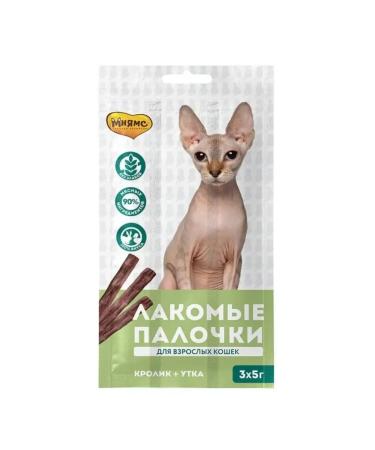 Mnyams Tiddy sticks for cats with rabbit and duck - Buy Online on GoSupps.com