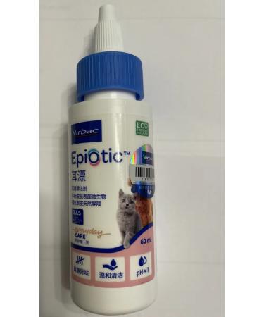 Virbac Epiotic lotion for cleaning the ears of dogs and cats 60 ml - Buy Online on GoSupps.com