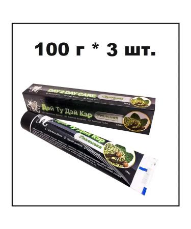 Day 2 Day Care Coal toothpaste 100 g 3 pcs