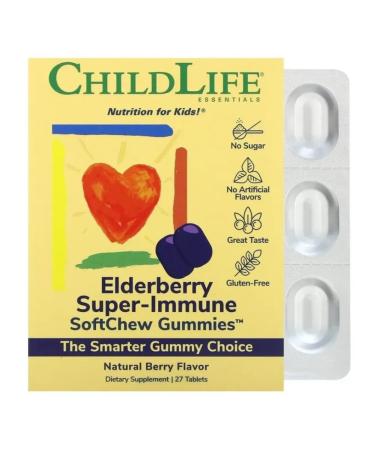 ChildLife Elderberry Super-Immune Buzina 27 tablets