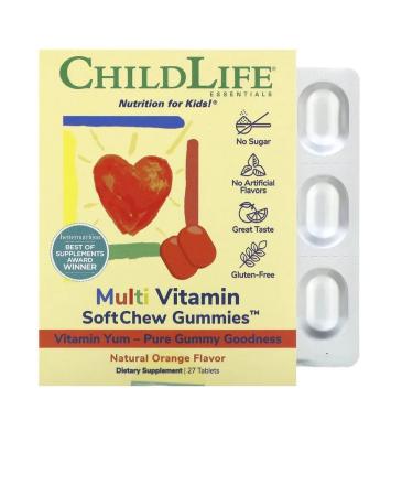 ChildLife Multi Vitamin Softmels 27 tablets (orange)