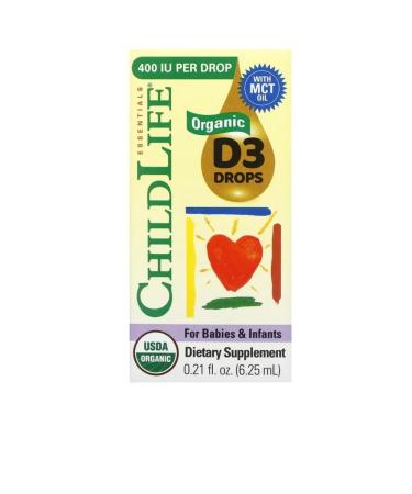 ChildLife Organic. Vitamin D3 for children in drops 6.25 ml