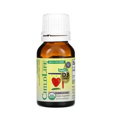ChildLife Organic. Vitamin D3 for children in drops 6.25 ml - Buy Online on GoSupps.com