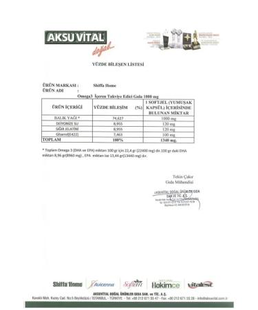 Shiffa Home Omega 3 1000 mg 200 capsules - Buy Online on GoSupps.com