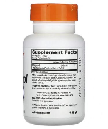 Doctor's Best Kainikhinol with Kaneka 50 mg 90 soft tablets - Buy Online on GoSupps.com