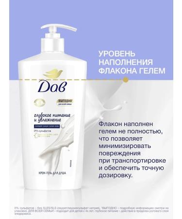 DOVE Shower gel Women's food and moisturizing 610 ml - Buy Online on GoSupps.com