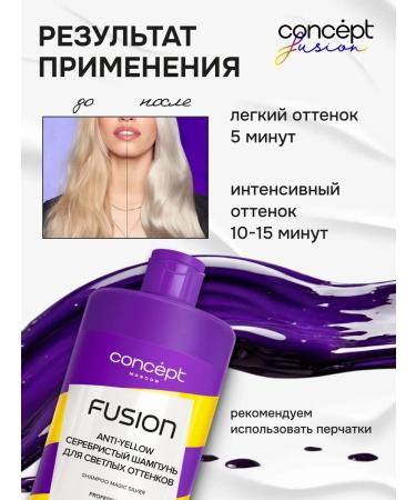 CONCEPT MOSCOW Purple hair shampoo from yellowness Professional - Buy Online on GoSupps.com
