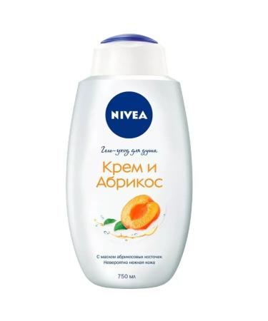 Nivea Shower gel cream and apricot women male 750 ml - Buy Online on GoSupps.com