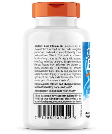 Doctors Best Vitamin D3 5000 IU 360 Softgels (Vitamin D3 5000) - Buy Online on GoSupps.com