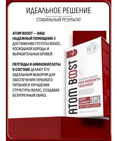 ATOM BOOST 17% concentrate for hair growth beard and eyebrows - Buy Online on GoSupps.com