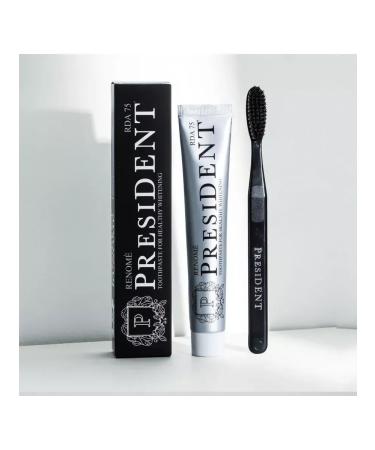 PRESIDENT The toothpaste whitening with a fluorine Renome 2 pcs 75 grams - Buy Online on GoSupps.com