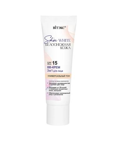 Vitex BB cream 3 in 1 for the face universal tone Skin White