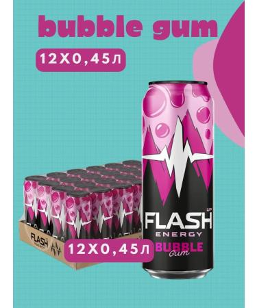 flash Up Bubble Gum energy 12 pcs. x 0.45 l bank