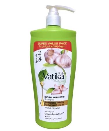 Dabur Vatika shampoo for brittle hair "Garlic" 600 ml. * 5 pcs - Buy Online on GoSupps.com