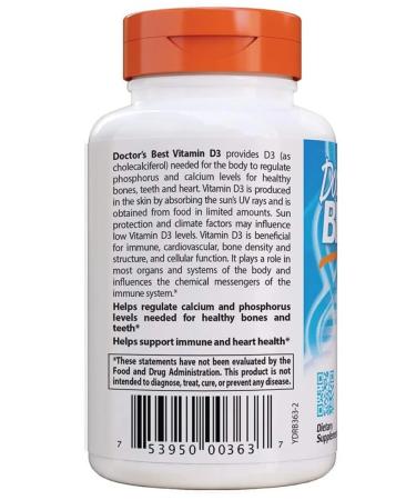 Doctors Best Vitamin D3 5000 IU 720 Softgels (Vitamin D3 5000) - Buy Online on GoSupps.com