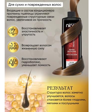 Nirvel Shampoo and balm with protein and collagen 1000 ml - Buy Online on GoSupps.com