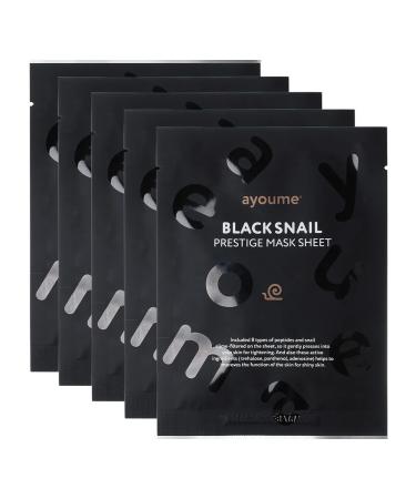 ayoume Black Snail Prestige Mask Sheet set of face masks 5 pcs